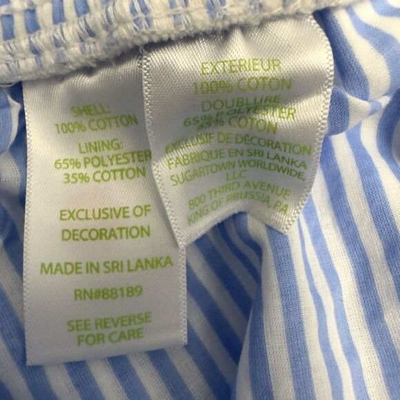 Lilly Pulitzer Size XXS Katia Embroidered Shorts Yellow Blue Peri Swizzle Stripe - Picture 11 of 11